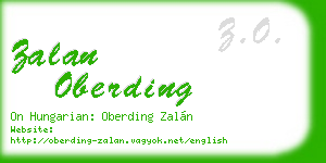 zalan oberding business card
